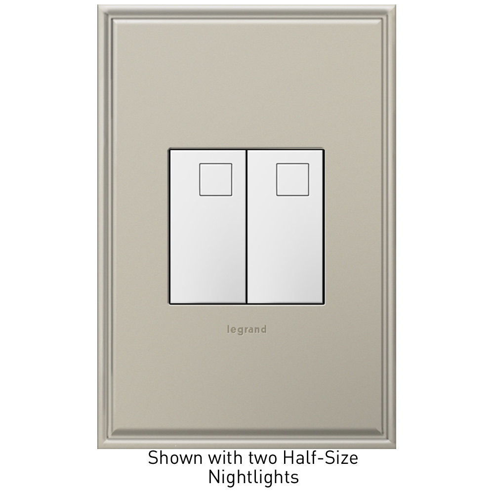 AANLM14 Adorne 1-Module Half Size Night Light,) LED Lamp, 120 V AC, White Housing