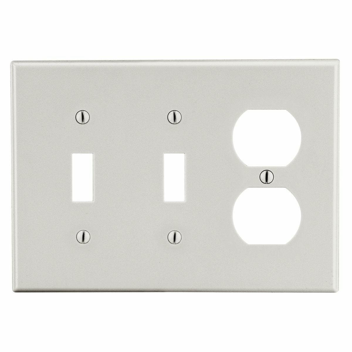 P28LA Non-Metallic Standard Wall Plate, 3 Gangs, 6.5 in W x 4.63 in H, Polycarbonate Thermoplastic, Light Almond