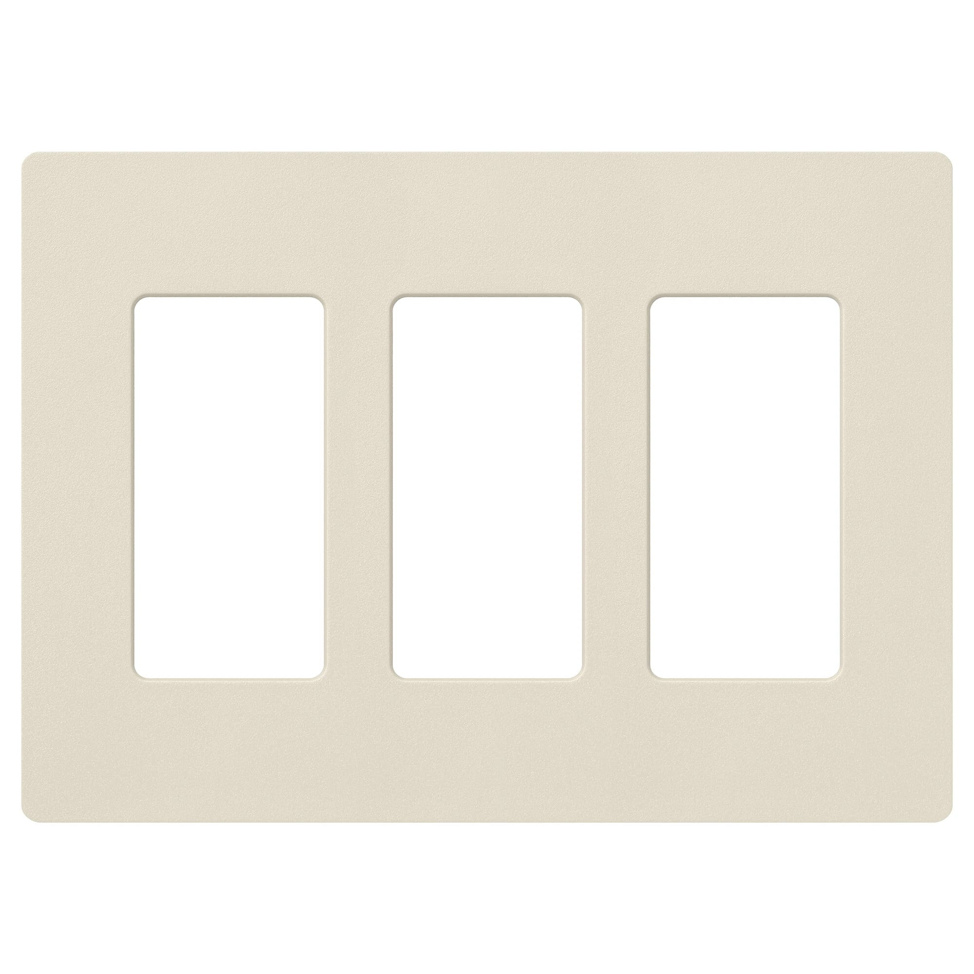 SC-3-PM Claro Wall Plate for Decorator-Style Dimmers, Switches, and Outlets, 3 Gang, Satin, Pumice