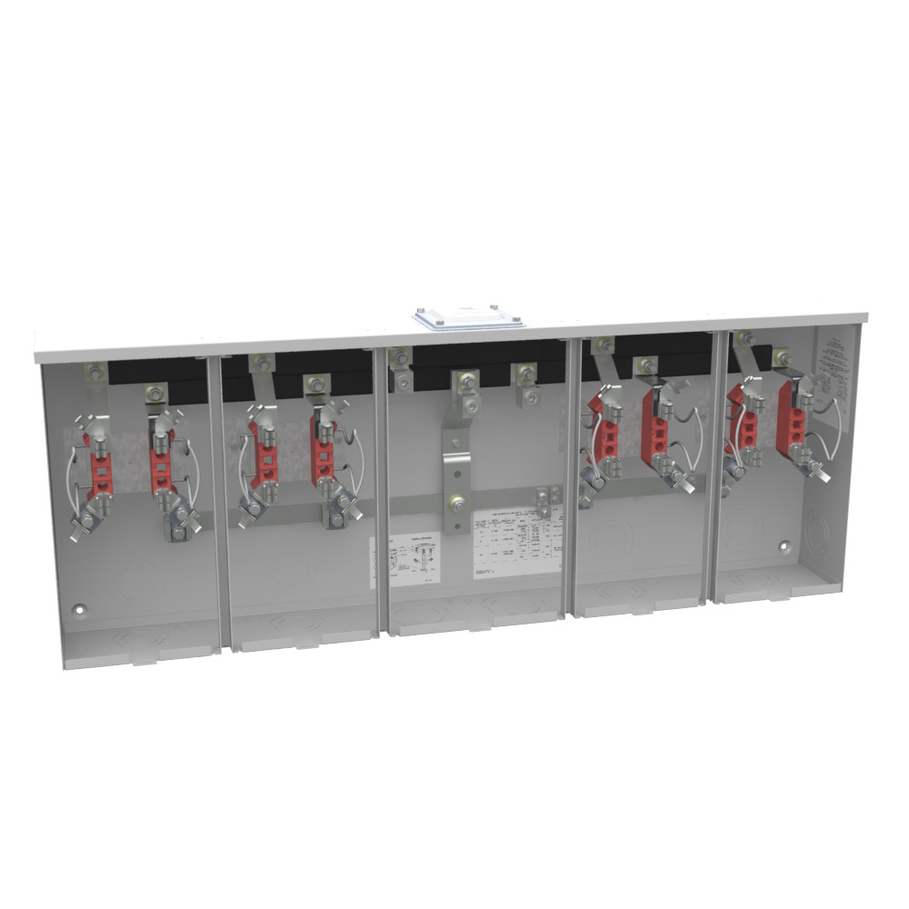 U1254-RXL-KK-K1-SLVG 4 Term, Ringless, Large Hub Opening Adapt to Small, Horn Bypass, 4 Position, Single Connector, 6-350 kcmil