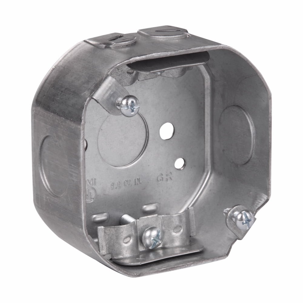 TP260 Thepitt Drawn Octagon Outlet Box, Steel, 11.5 cu-in Capacity, 1 Knockout, 3-1/4 in W x 1-1/2 in D x 3-1/4 in H