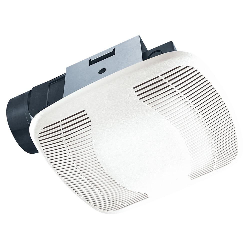 BFQ75 Snap-In Exhaust Fan, 70 cfm, 4 in Dia Duct, 23.5 W, 120 V AC, 0.3 A, Import