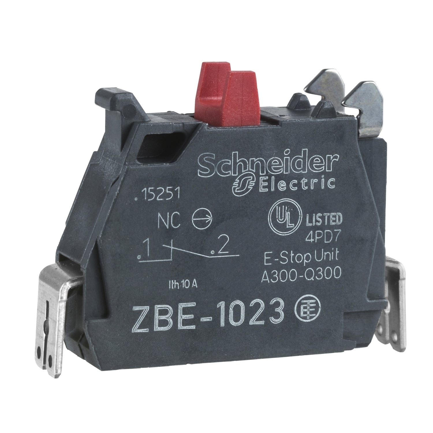 ZBE1023 Harmony Standard Contact Block, 22 mm, 1NC Contact, 10 A at 600 V AC Contact, Silver Alloy Contact