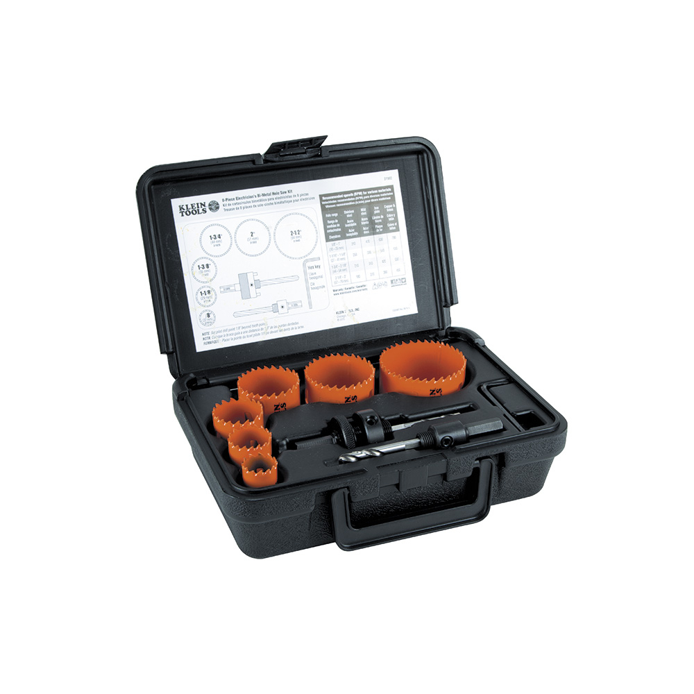 31902 Bi-Metal Hole Saw Kit, 8 Pieces, For Use With Hole Making
