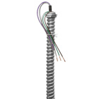 EPCO, Fixture Whip, Stranded Wire, Number Of Conductors: 5, Conductor Size: (3) 14 AWG (Brown,Gray,Green) (2) 16 AWG (Purple,Gray), Voltage Rating: 277 V, Insulation Material: THHN, Length: 6 FT, Conduit Size 1/2 IN, Includes: Screw-In Lock Nut Connectors