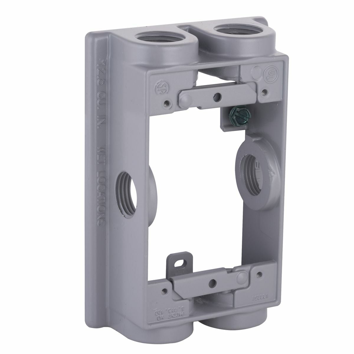 5414-0 Swing Arm Weatherproof Extension Adapter With Lug, 1 Gang, 5-1/4 in L x 3-1/2 in W x 1-1/2 in D, Die Cast Aluminum