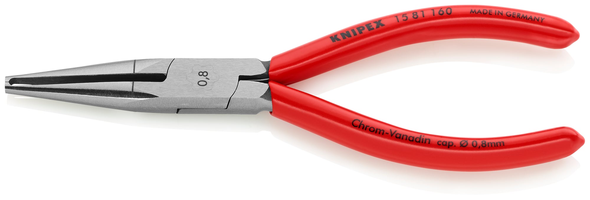 End-Type Wire Stripper 0.8 mm, 6 1/4 in., Non-Slip Plastic
