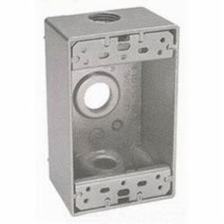 B-5V Weatherproof Outlet Box, Die Cast Metal, 18.3 cu-in, 1 Gang, 3 Outlets, 4-9/16 in H x 2-13/16 in W x 2 in D