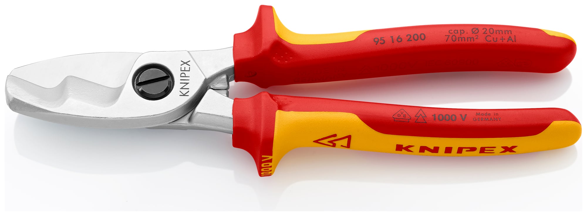 Cable Shears-1000V Insulated, 8 in., Multi-Component, VDE