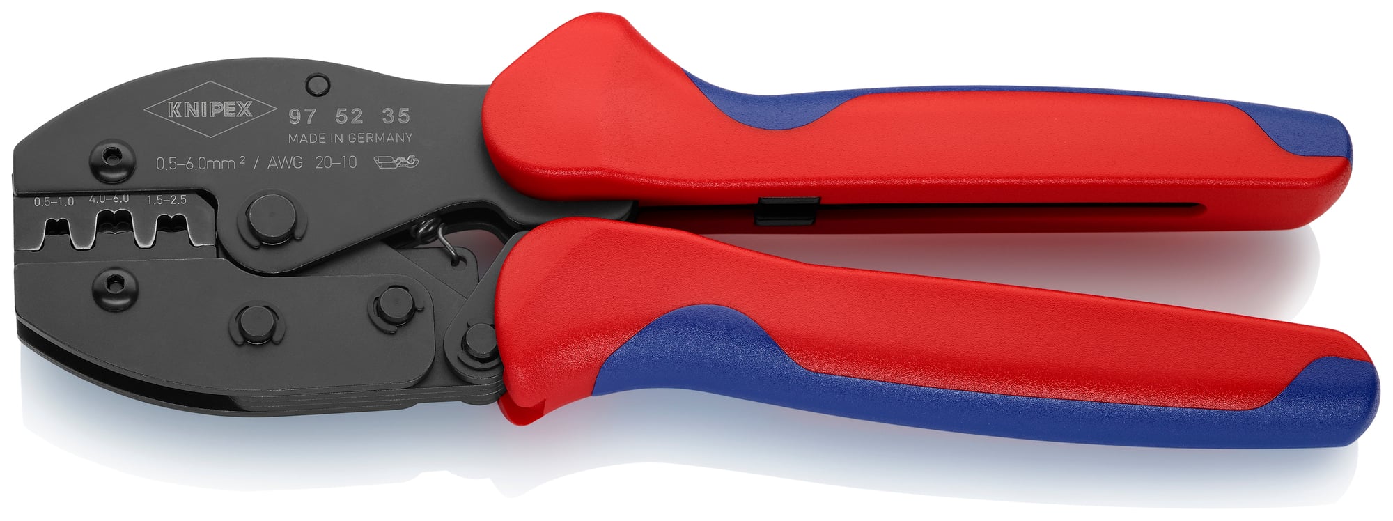 Crimping Pliers For Non-Insulated Open Plug-Type Connectors (Plug Width 4.8 and 6.3 mm), 8 3/4 in.