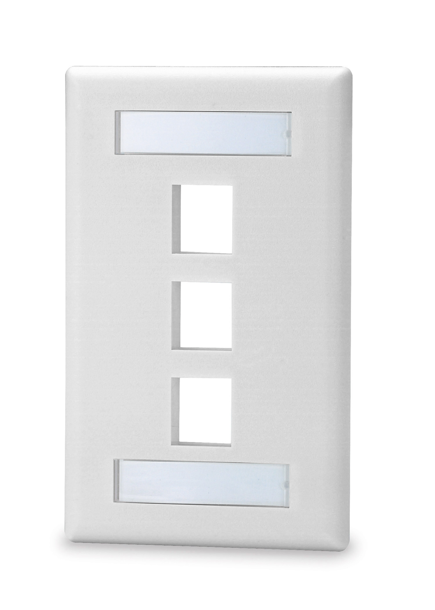 SKFL-3-WH Faceplate With Labeling Window, 1 Gangs, 4-1/2 in L x 2-3/4 in W, Thermoplastic, Fastened Mount