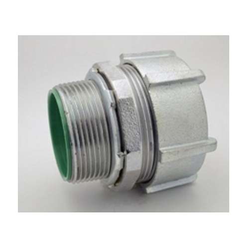 259-USI Bridgeport Concretetight Insulated Throat Compression Connector, 4 in Trade, For Use With EMT Conduit, Steel, Electro-Plated Zinc