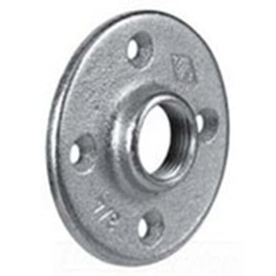 FP-403 Steel City Conduit Flange Plate, 1 in Trade, 3-5/8 in Dia, Malleable Iron, Zinc Plated