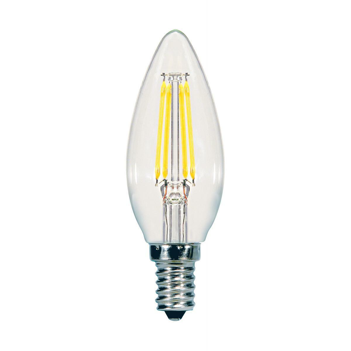 S11372 Forward Dimmable LED Lamp, 5.5 W, 60 W Incandescent Equivalent, E12 Lamp, C11 Shape, 500 Lumens
