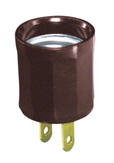 61 Non-Grounding Lampholder Outlet Adapter, 660 W, 125 V AC, 15 A, E26 Lamp