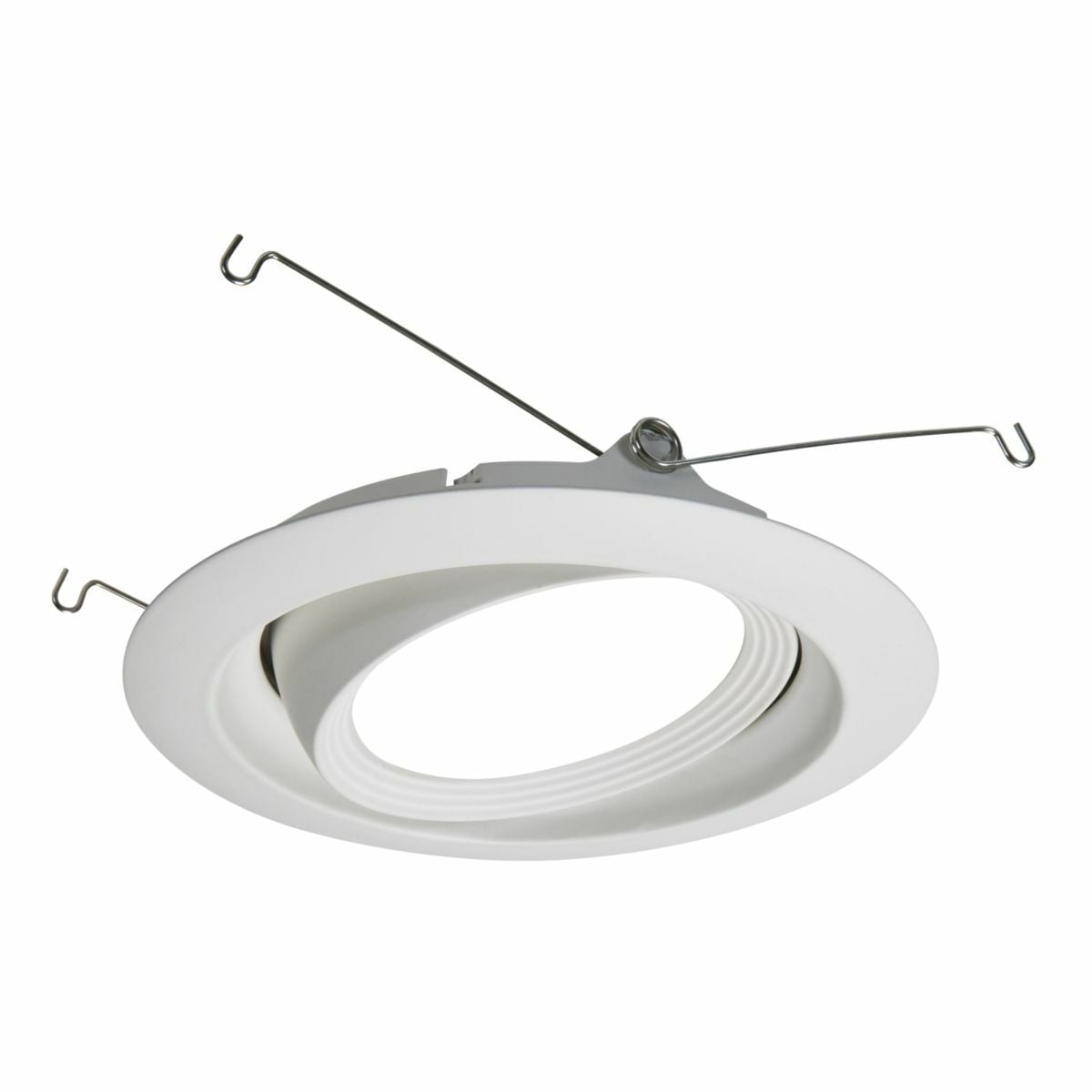 694WB Halo Eyeball Low Profile New Construction/Remodel/Retrofit Directional Trim, 6 in ID x 7.3 in OD, LED Lamp, For Use With ML56 Series LED Light Module, Aluminum