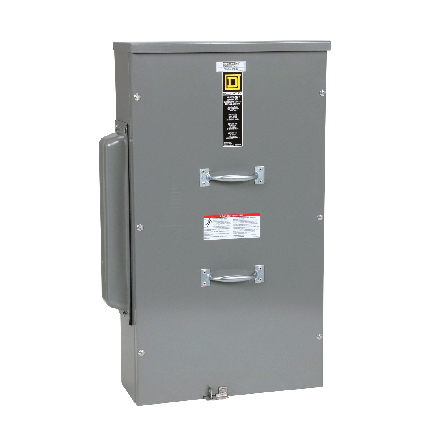 EZM3400TBCU Main Unit, EZ Meter Pak, 400 Amp, 208Y/120V, 3 Phase, 4 Wire, Copper Busbar, Main Lugs Terminal Box, OH, UG