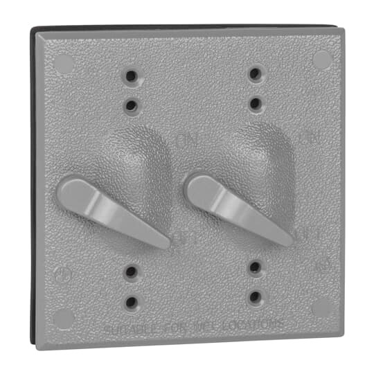 2CCT Red Dot Dry-Tite Weatherproof Receptacle Cover, Die Cast Aluminum