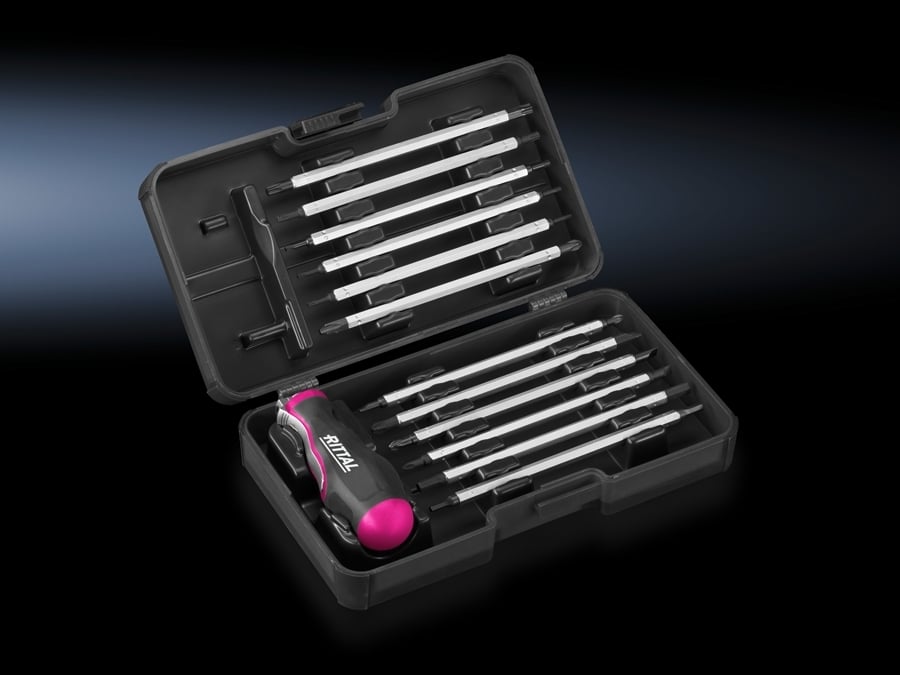 4053450 Interchangeable Screwdriver Set, 13 Pieces, Chromium Molybdenum Vanadium Alloy Blade/Plastic Handle