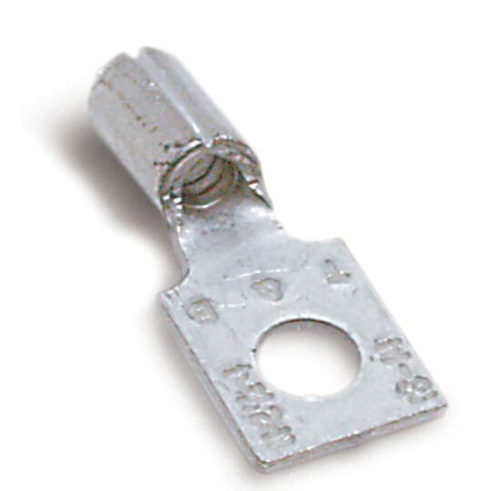 C480 Sta-Kon Ring Terminal, 12 to 10 AWG Conductor, 1.27 in L, Brazed Seam Barrel, Electrolytic Copper