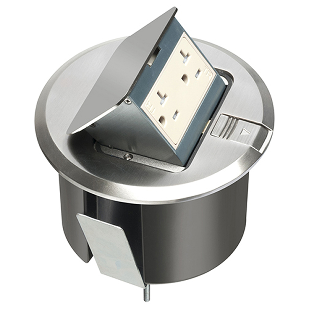 FLBT6520NL Pop-Up Countertop Box Kit, 1 Gang, Plastic/Steel
