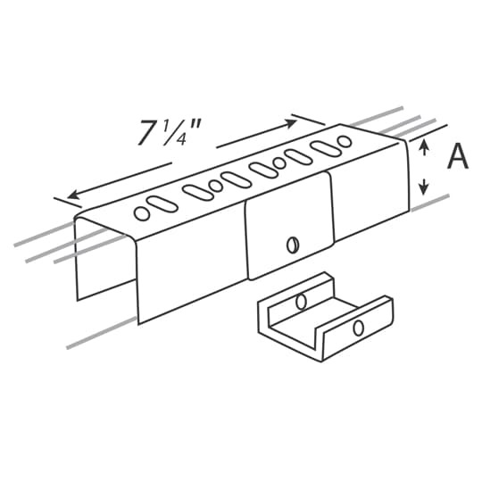 A-822-EG Superstrut 800 Straight Channel Joiner, 7-1/4 in L, Steel