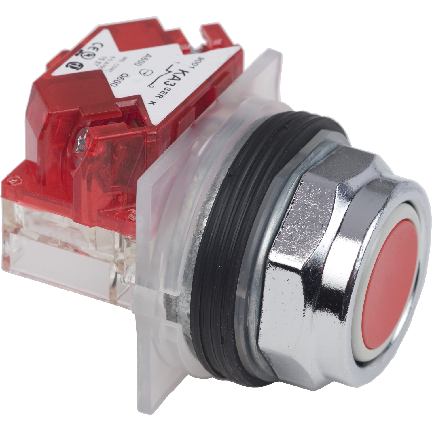 9001KR1RH6 9001K Type K Standard Dust Tight Oiltight Watertight Non-Illuminated Pushbutton, 30 mm, 1NC Contact, Red