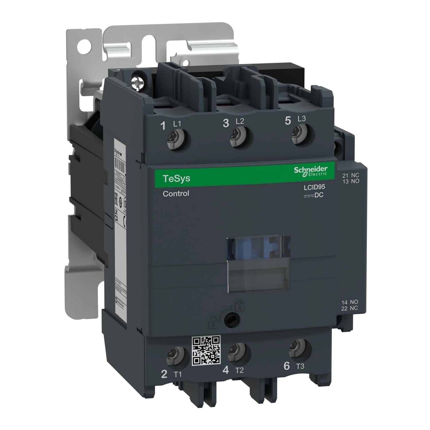 LC1D95BD TeSys D Direct On-Line IEC Contactor With Safety Cover, 1000 V AC, 24/340 V DC V Coil, 95/125 A, 3NO Contact, 3 Poles