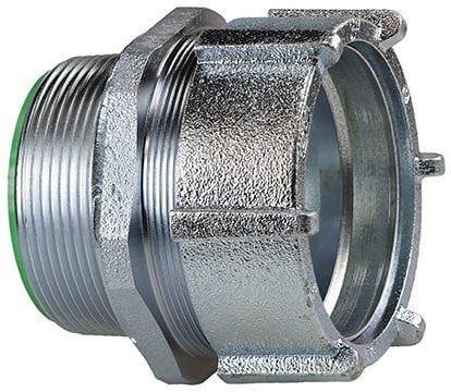 NT300I Insulated Conduit Connector, 3 in Trade, For Use With Rigid Conduit to Enclosure, Steel, Zinc Plated