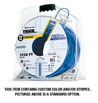506000800155 PullPro THHN Wire, 12 AWG, Stranded, White/Black, 1250x2=2500 ft