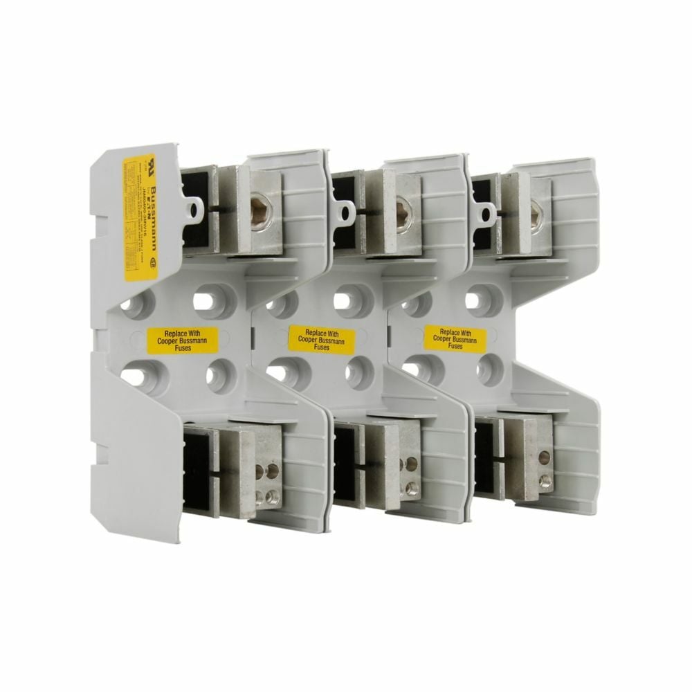 JM60400-3MW16 Modular Fuse Block, 600 V, 225 to 400 A, Class: J, (1) 4 AWG to 600 kcmil Cu/Al Line, (6) 14 to 2 AWG Cu, 8 to 2 AWG Al, (12) 14 to 8 AWG Cu, 8 AWG Al Load Wire, 3 Poles