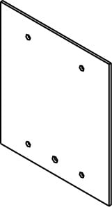 DGT-B AF Series Blank Plate, 2 Gangs