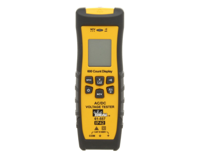 61-557 Voltage and Continuity Tester With LCD, GFCI, Flashlight, NCVT, +/-3% + 2 Accuracy, Backlit LCD Display