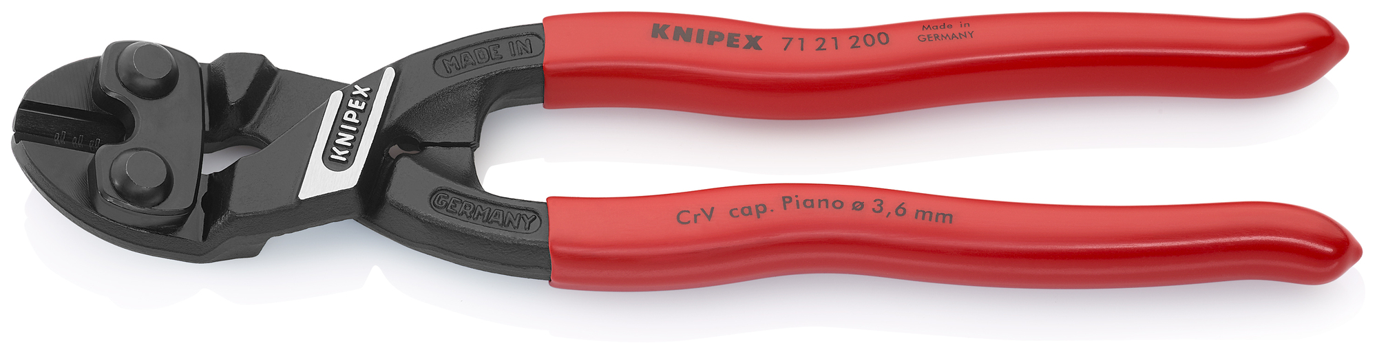 CoBolt High Leverage 20° Angled Compact Bolt Cutters, 8 in., Plastic Coating