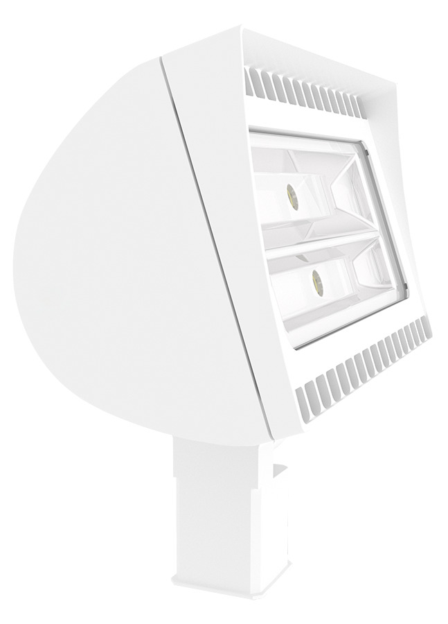 FXLED78SFW Floodlight Fixture With 120 to 277 V AC ON/OFF Driver,) LED Lamp, 79 W Fixture, 100 to 240/277 V AC, White Housing