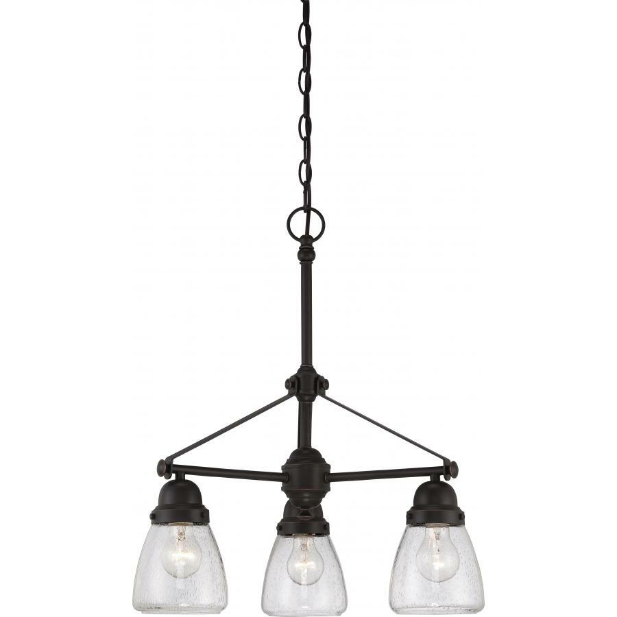 60-5546 Nuvo Laurel Traditional Chandelier, (3) Lamp, 120 V AC, Sudbury Bronze Housing