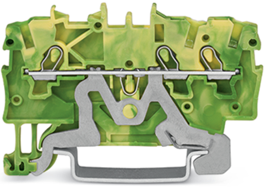2000-1307 Operating Tool Ground Terminal Block, 24 to 16 AWG Wire, 1 Poles, DIN Rail Mount
