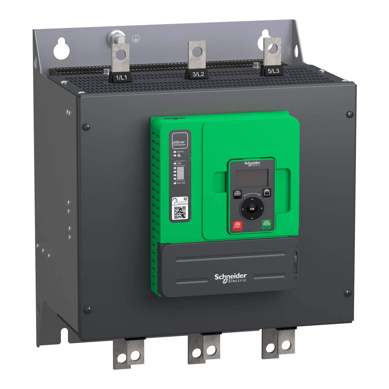 ATS480C32Y ATS480 External Bypass Soft Starter, 110 to 230 VAC V Coil, IP00 Enclosure