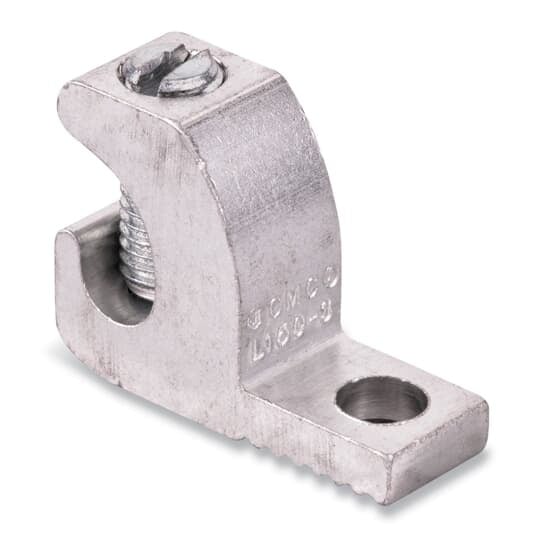 LL1014 Blackburn EZ-Ground Mechanical Lay-In Lug Connector, 14 to 1/0 AWG, 0.27 in Stud, Aluminum, TiN Coated