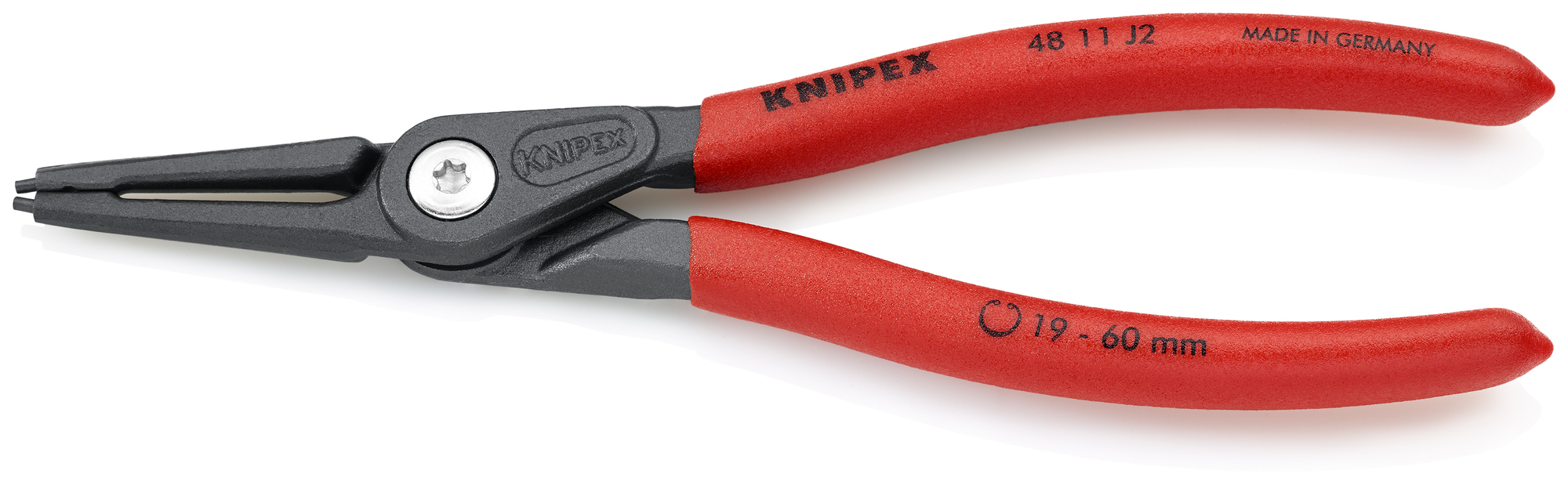 Internal Precision Snap Ring Pliers, 7 1/4 in., Non-slip plastic, 5/64 in. Tips