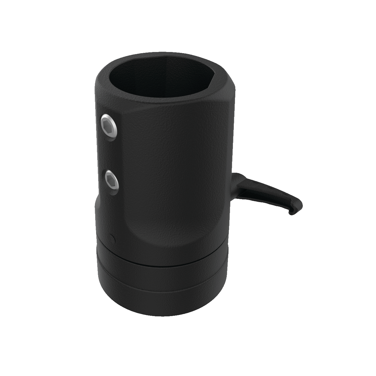 S2MFC48 Syspend CS4 Round Tube Flange Coupling and Adapter, 48 mm Dia, For Use With SYSPEND 281-MAX Suspension System, Aluminum, Black