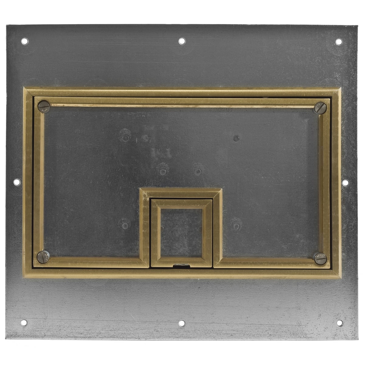 CFB11CVRBRS CFB11G Non-Metallic Floor Box Cover, 7.56 in L x 12.56 in W, Single Receptacle Cover, Metallic