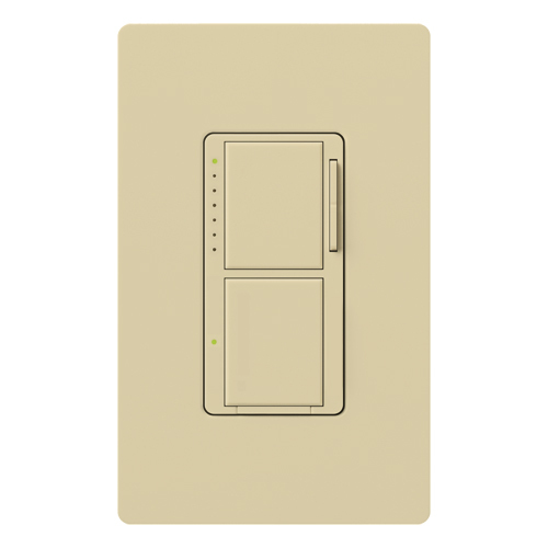 MA-L3S25-IV Maestro Designer Style Dual Dimmer Switch, 120 VAC, 2.5 A, 1 Poles, On/Off Operation, Ivory