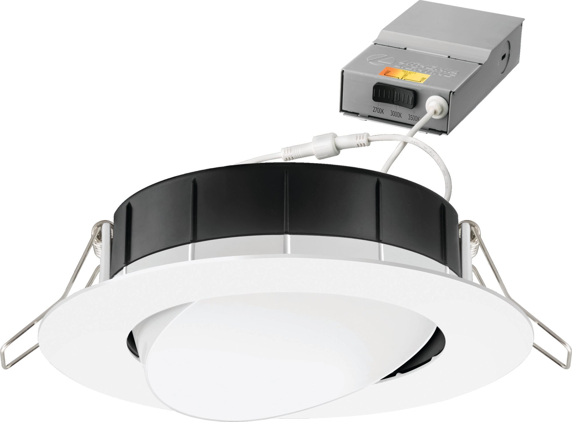 WF4 SQ S LED 30K40K50K 90CRI MW M6 WF4 Dimmable Square Wafer Thin Recessed Downlight, LED Lamp, 4.2 in Ceiling Opening, 120 to 277 VAC, Die Cast Aluminum Housing