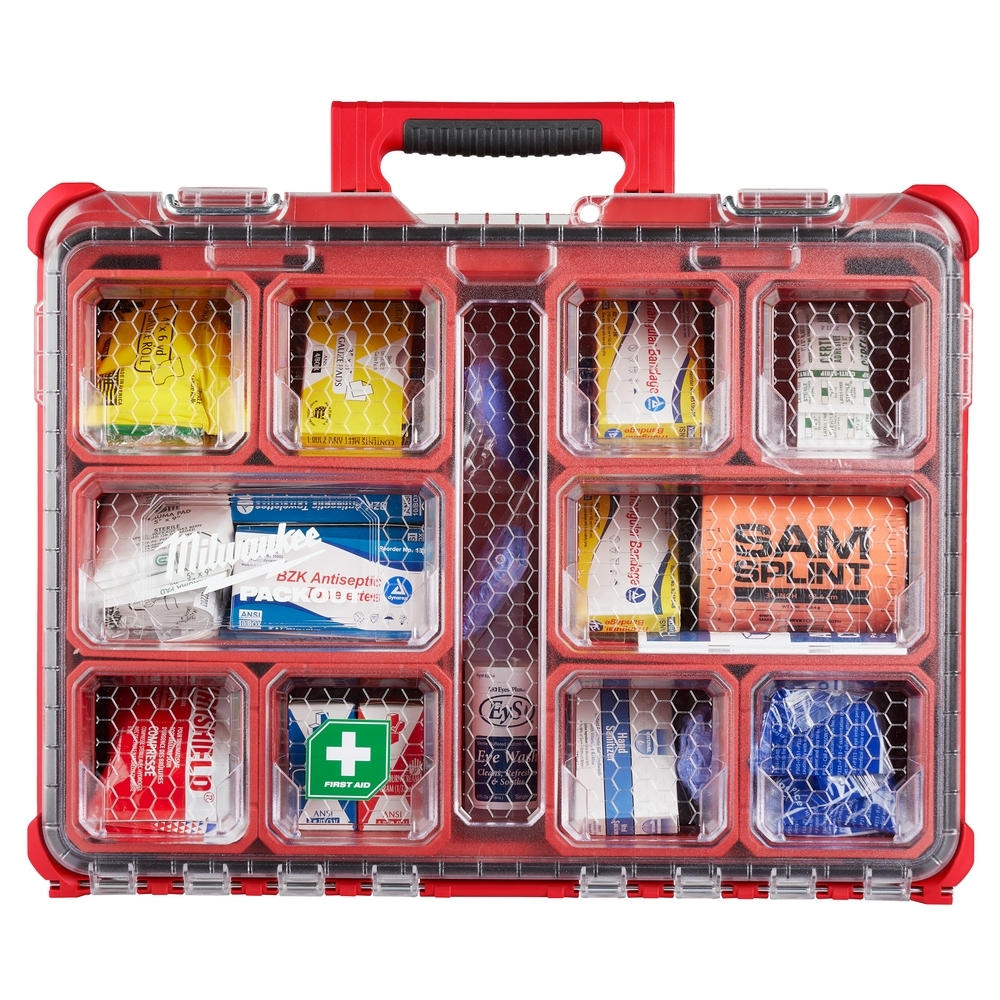 48-73-8430C First Aid Kit, 193 Components, 4.6 in H x 19.7 in W