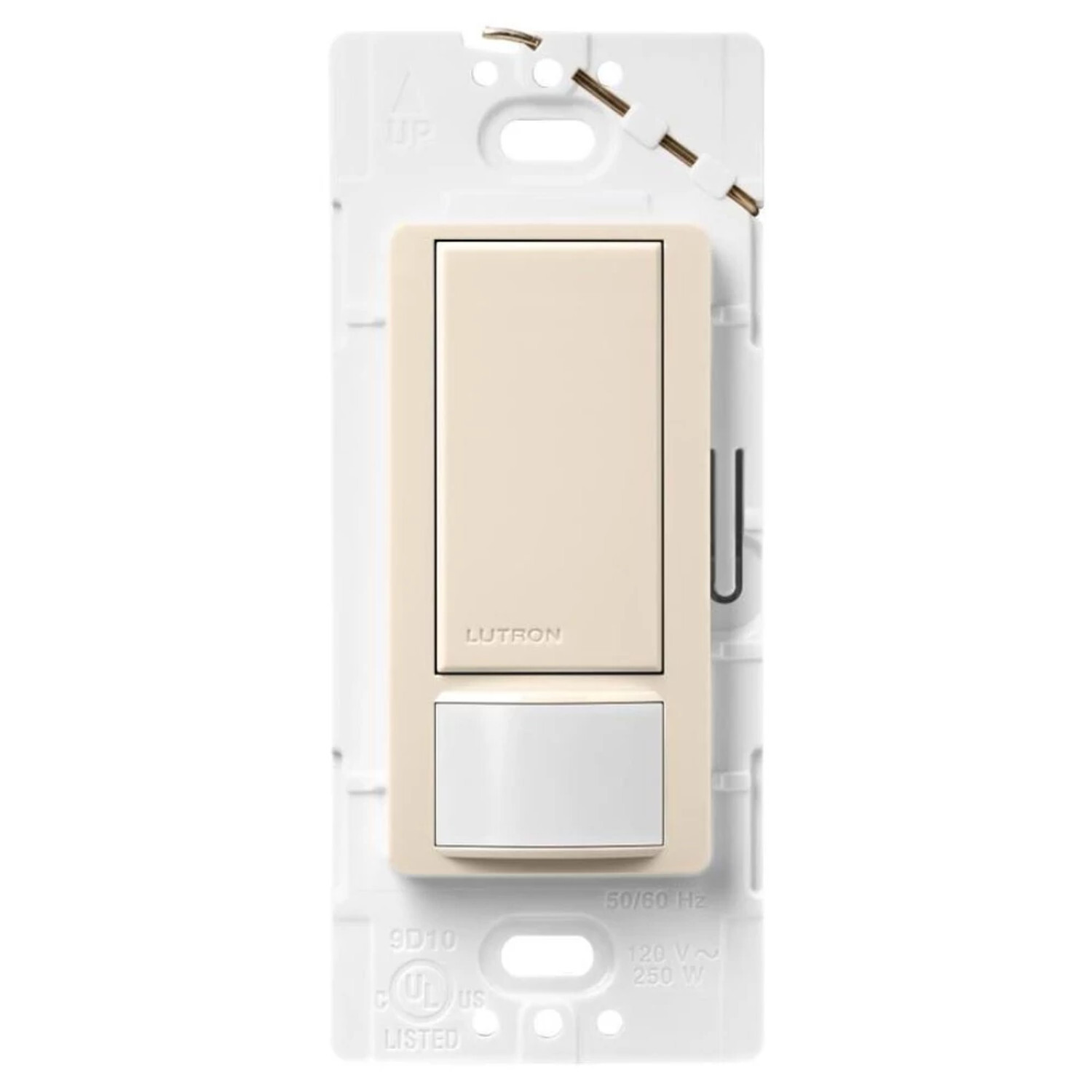 MS-OPS5M-LA Maestro Motion Sensor Switch, 5 Amp Light/3 Amp Fan, 120V, 1 Pole/Multi-Location, Ground or Neutral Required, Light Almond