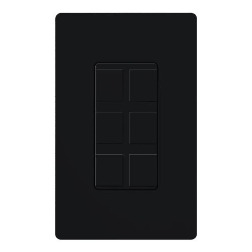 SC-6PF-MN Claro 6-Port Frame, Field Customizable, Fits Decorator-Style Wall Plates, Midnight