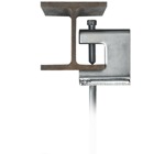 Steel Beam Clamp with Swing Hanger and Hot-Dip Galvanized finish. For use with 3/8 inch rod.