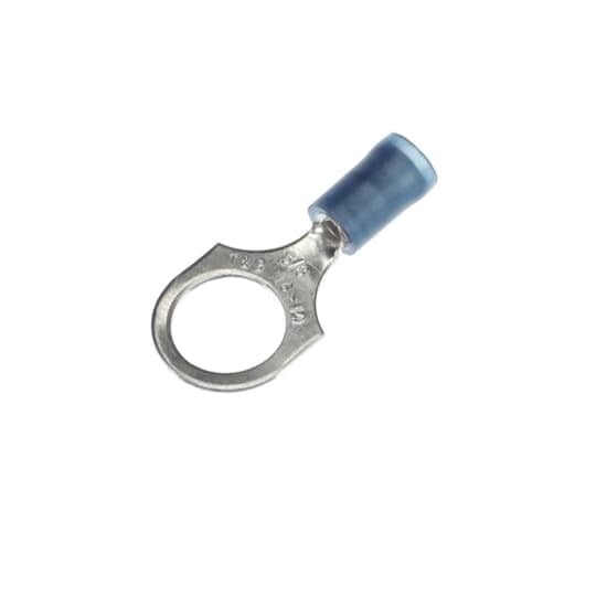 RB14-38 Sta-Kon RB Series Insulated Ring Terminal, 18 to 14 AWG Conductor, 1.17 in L, Insulation Grip Sleeve Barrel, Copper, Blue