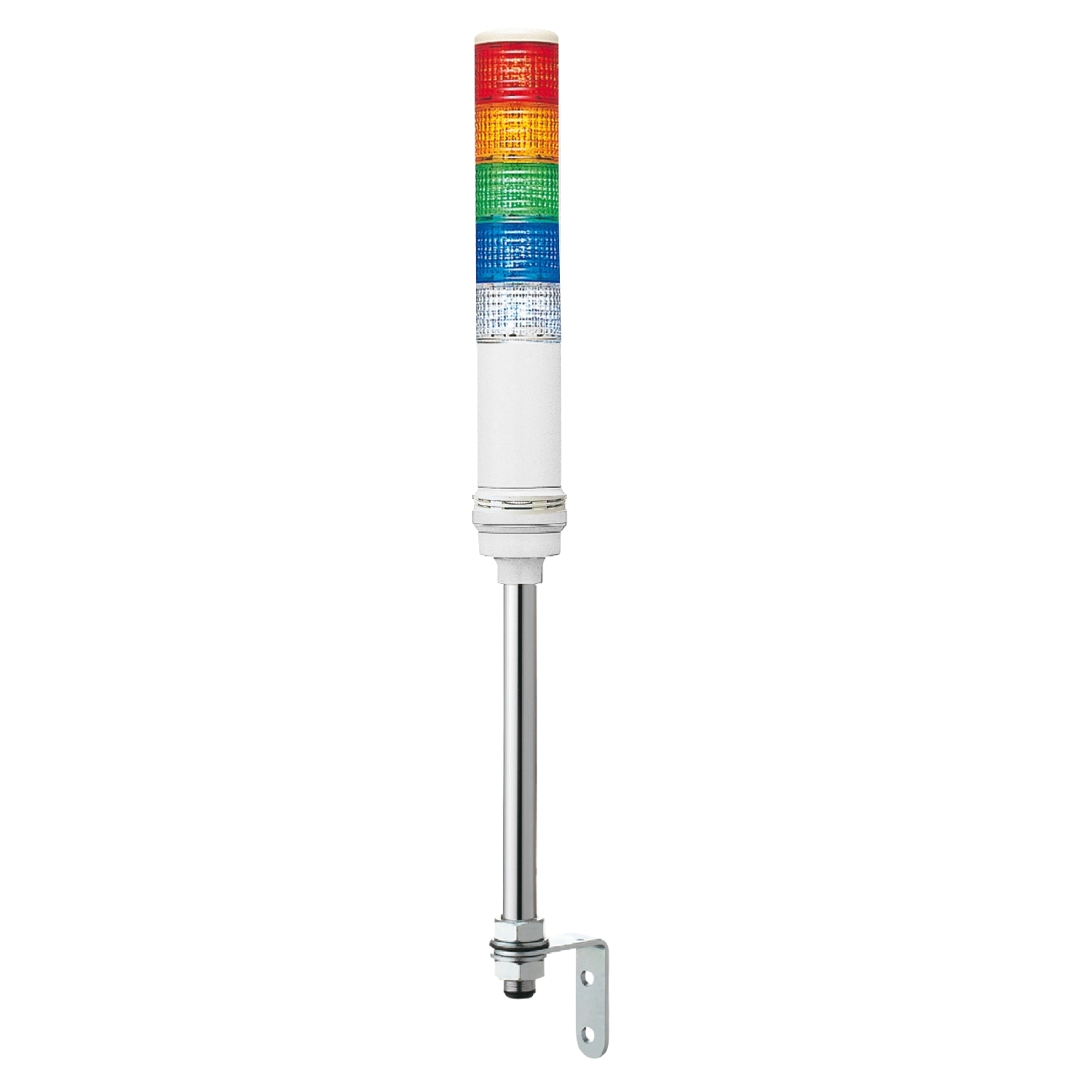 XVC6B55S Harmony Illuminated Pre-Wired Monolithic Tower Light With Buzzer and Flashing Light, 24 V DC, LED Lamp, 5 Lights, Blue/Clear/Green/Orange/Red